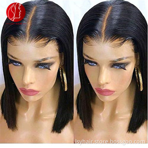 Super Natural 13x4 Lace Frontal Bob Wigs 100% Human Hair Wig With Baby Hair, Lace Front Human Hair Wigs 150% Density